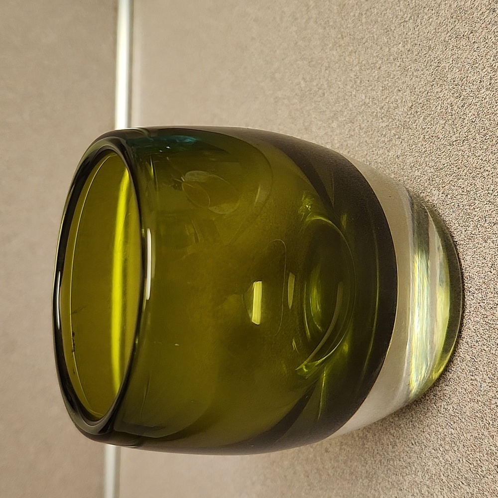 Crate & Barrel Green Votive - Fall Decor